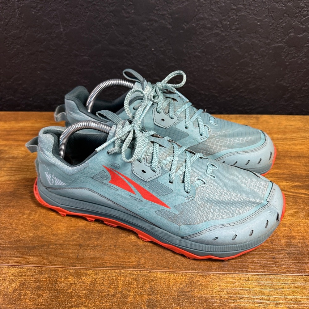 Altra Lone Peak 6 AL0A548E305 Teal Orange Mesh Trail Running Shoe Womens 10.5